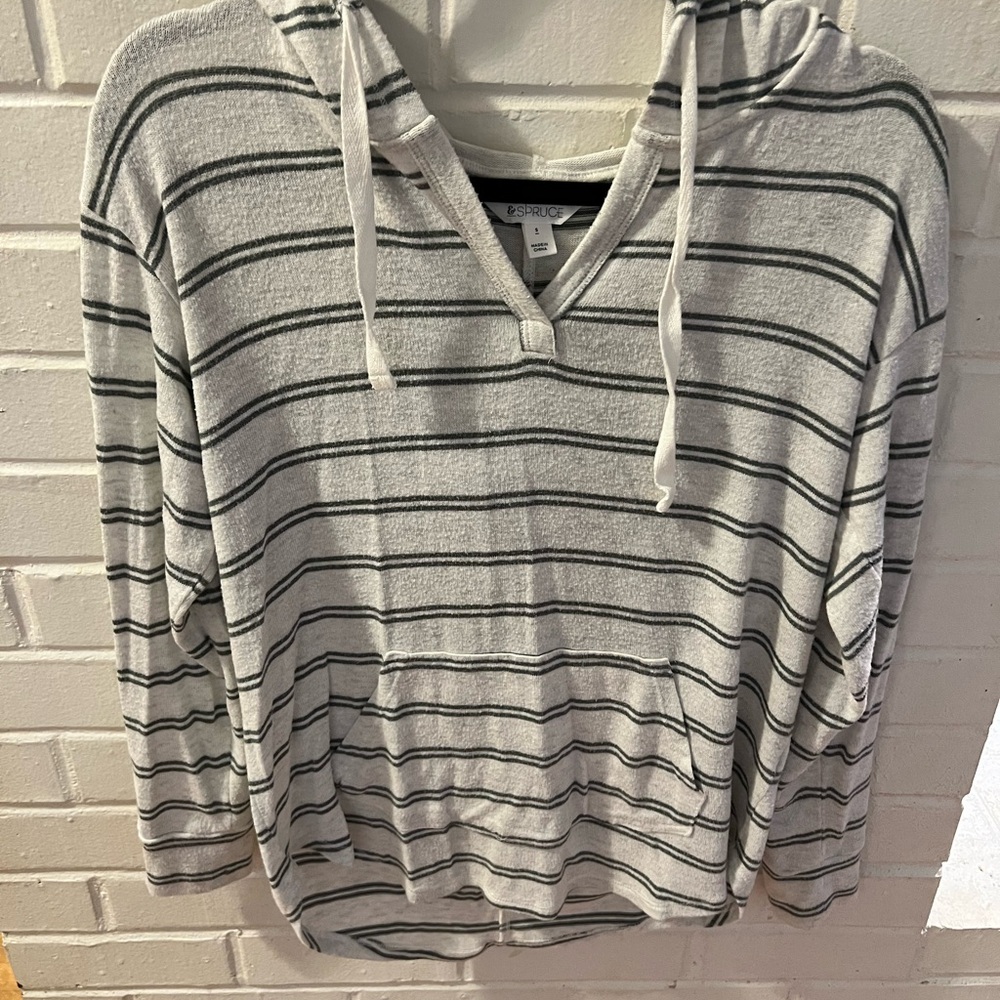 Market & Spruce Striped Hoodie